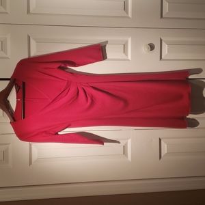 Lands End red jersey dress